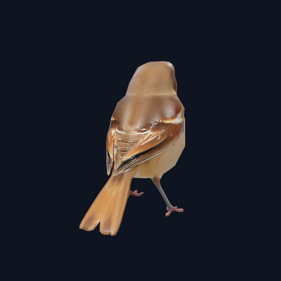 Golden Feathered Bird model pack